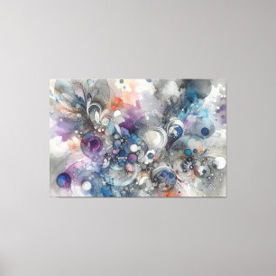 Detailed abstract watercolour painting canvas print