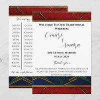 Detailed Afrocentric Reception Wedding Program 