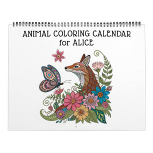 Detailed Animal Colouring Calendar