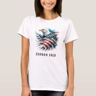*~* Detailed AP16 American Flag Bald EAGLE USA T-Shirt