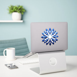 Detailed Blue Snowflake