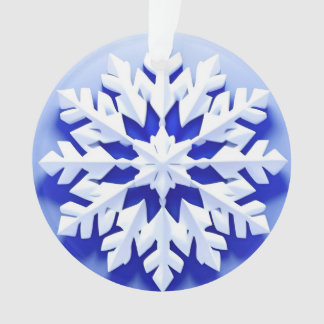Detailed Blue Snowflake Ornament