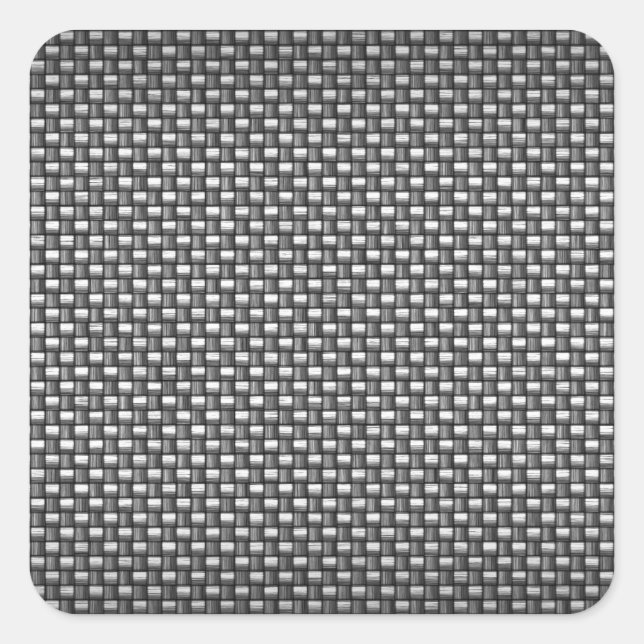 Detailed Carbon Fibre Textured Square Sticker (Front)