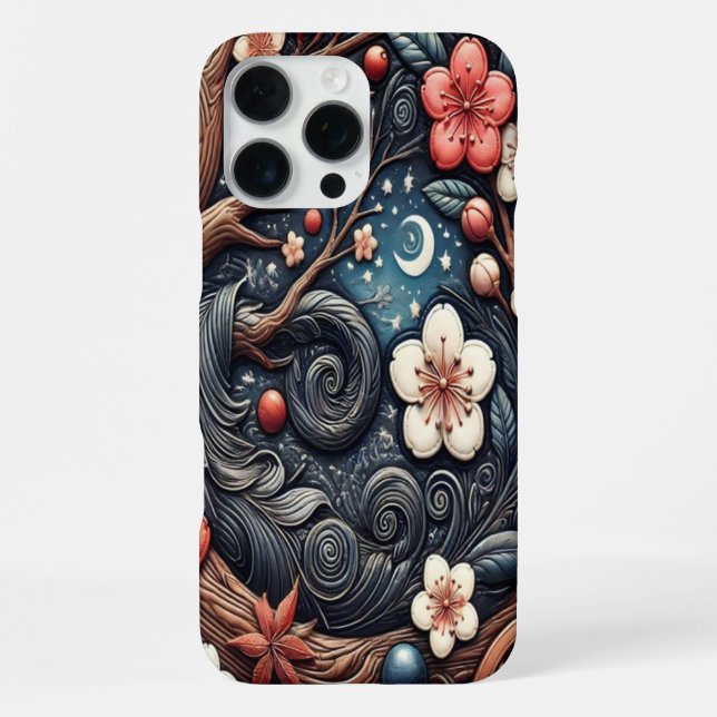 Detailed Cherry Blossom Composition iPhone Case (Back)