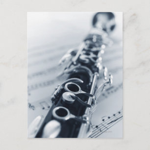 Detailed Clarinet Postcard