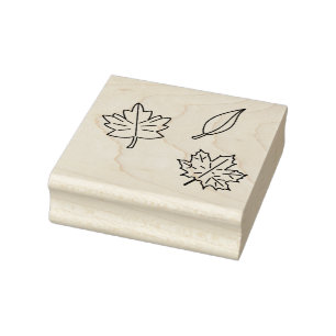 Detailed Fall Leaves Art Stamp