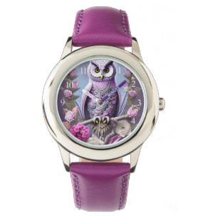 Detailed Fantasy Owl on a bed of Thorns Watch