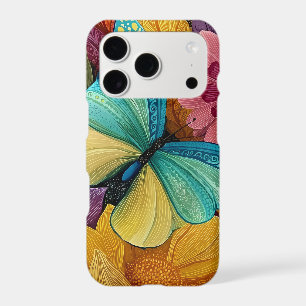 Detailed Floral and Butterfly Illustration