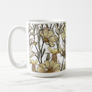 Detailed Floral Pattern Coffee Mug