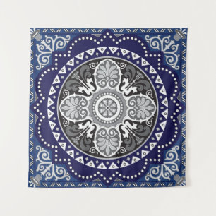 Detailed Floral Scarf Paisley Design Tapestry