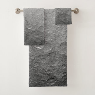 Detailed Full Moon Photo | High-Res Lunar Surface Bath Towel Set