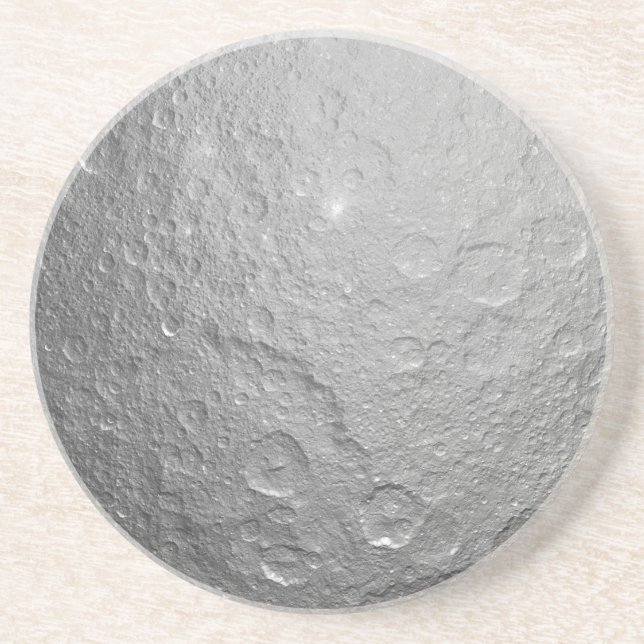 Detailed Full Moon Photo | High-Res Lunar Surface Coaster (Front)