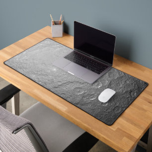 Detailed Full Moon Photo   High-Res Lunar Surface Desk Mat