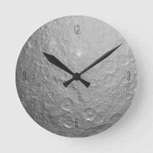 Detailed Full Moon Photo   High-Res Lunar Surface Round Clock