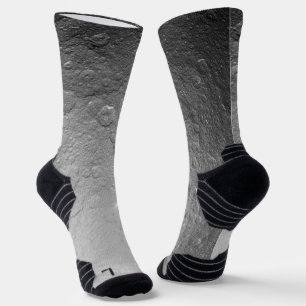Detailed Full Moon Photo High-Res Lunar Surface Socks