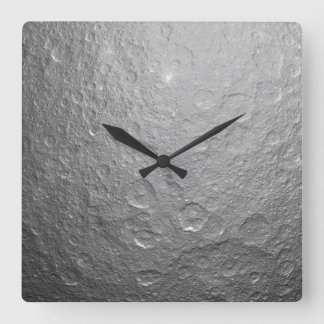 Detailed Full Moon Photo | High-Res Lunar Surface Square Wall Clock