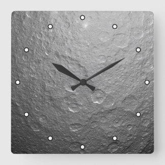 Detailed Full Moon Photo | High-Res Lunar Surface Square Wall Clock
