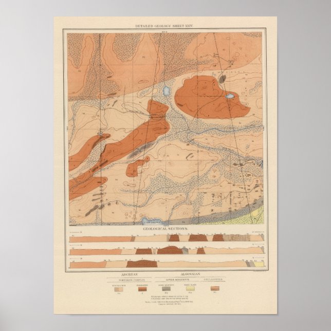 Detailed Geology Sheet XXIV Poster (Front)
