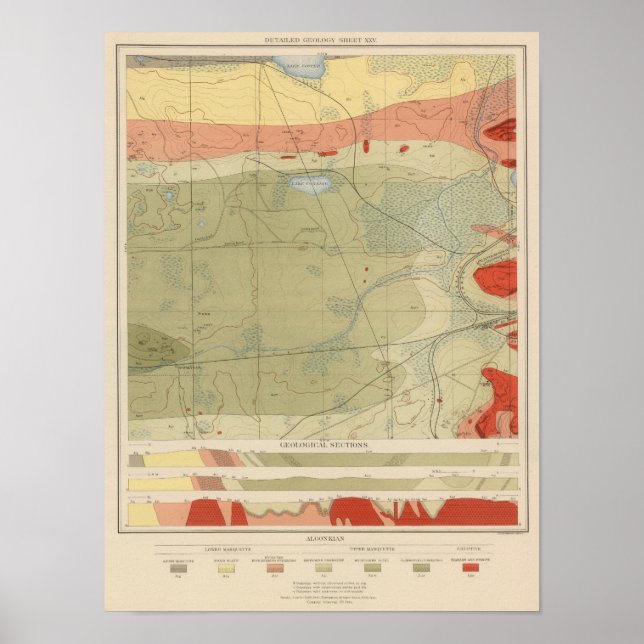 Detailed Geology Sheet XXV Poster (Front)