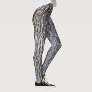 Detailed grey and brown ancient oak bark leggings