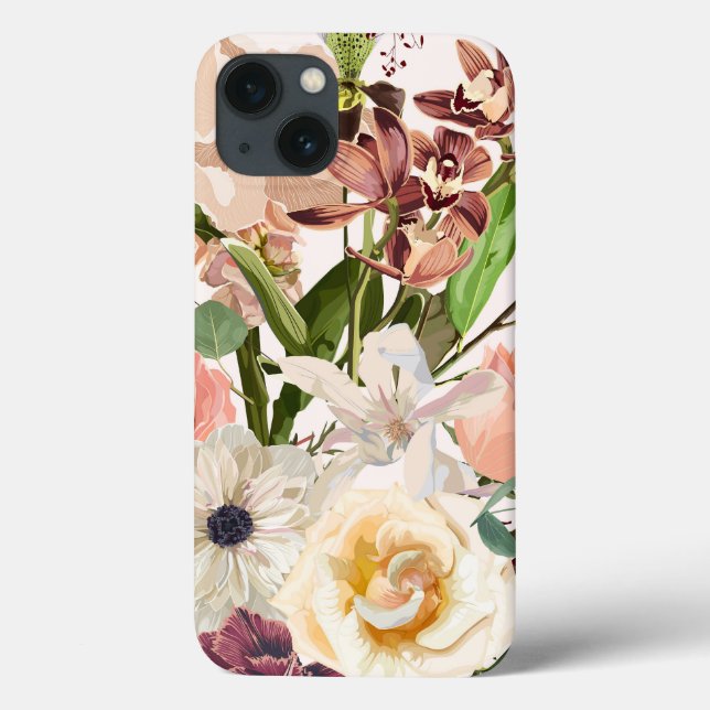 Detailed hand drawn flowers. Case-Mate iPhone case (Back)