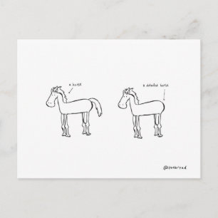 detailed horse postcard