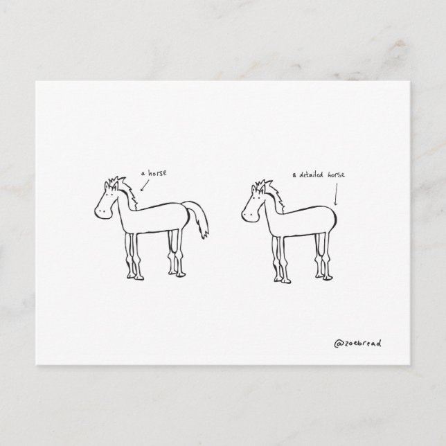 detailed horse postcard (Front)