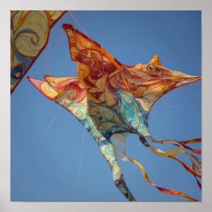 Detailed Kite Art - Intricate Design in the Sky Poster