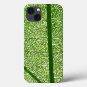 Detailed Look at a Green Leaf iPhone 13 Case