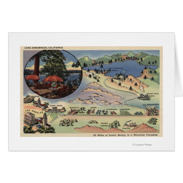 Detailed Map from LA to the Lake (Front Horizontal)