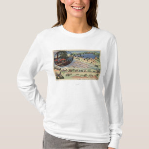 Detailed Map from LA to the Lake T-Shirt