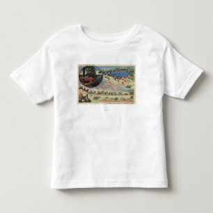 Detailed Map from LA to the Lake Toddler T-Shirt