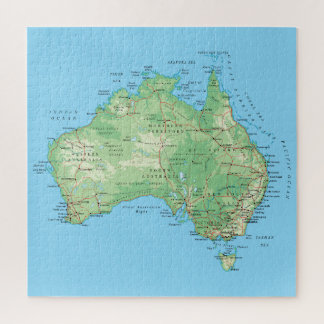 Detailed Map of Australia Jigsaw Puzzle