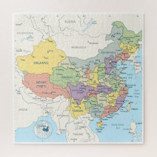 Detailed Map of China Jigsaw Puzzle