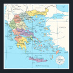 Detailed Map of Greece Poster<br><div class="desc">Detailed Map of Greece</div>