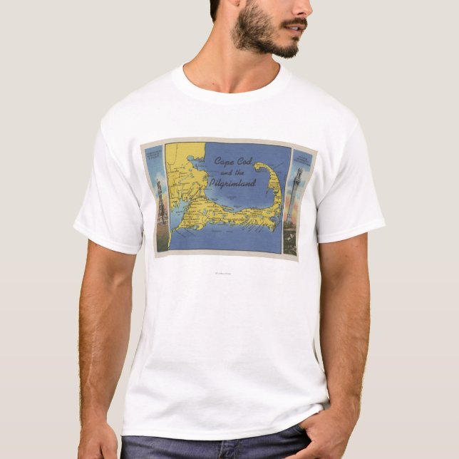 Detailed Map of the Pilgrimland T-Shirt (Front)