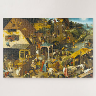 Detailed Pieter Brueghel "Dutch Proverbs" 1559, Jigsaw Puzzle