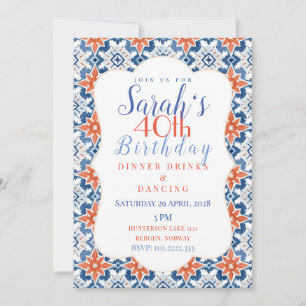 Detailed Pretty Tile Design Invitation