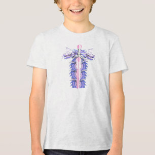 Detailed Purple Dragon Sword Tri-Blend Shirt