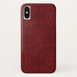 Detailed Red Floral Wallpaper iPhone X Case