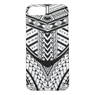 Detailed Samoan tribal tattoo pattern iPhone 8/7 Case