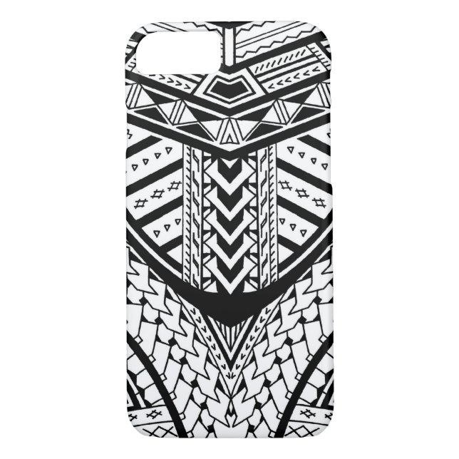 Detailed Samoan tribal tattoo pattern Case-Mate iPhone Case (Back)
