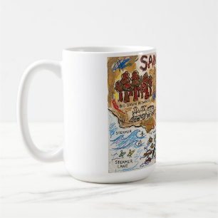 Detailed Santa Cruz Tourist Map – Coastal Landmark Coffee Mug