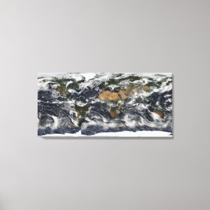 Detailed satellite view of Earth Canvas Print