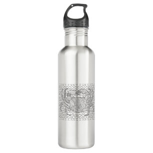 Detailed Sea Crab Doodle 710 Ml Water Bottle