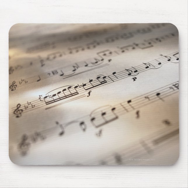 Detailed Sheet Music Mouse Mat (Front)