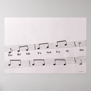 Detailed Sheet Music Poster