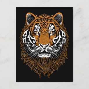 Detailed Tiger Face Postcard