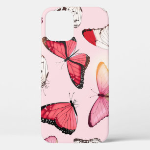 Detailed Tropical Butterfly: Vintage Pattern iPhone 12 Case