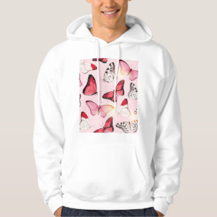 Detailed Tropical Butterfly: Vintage Pattern Hoodie